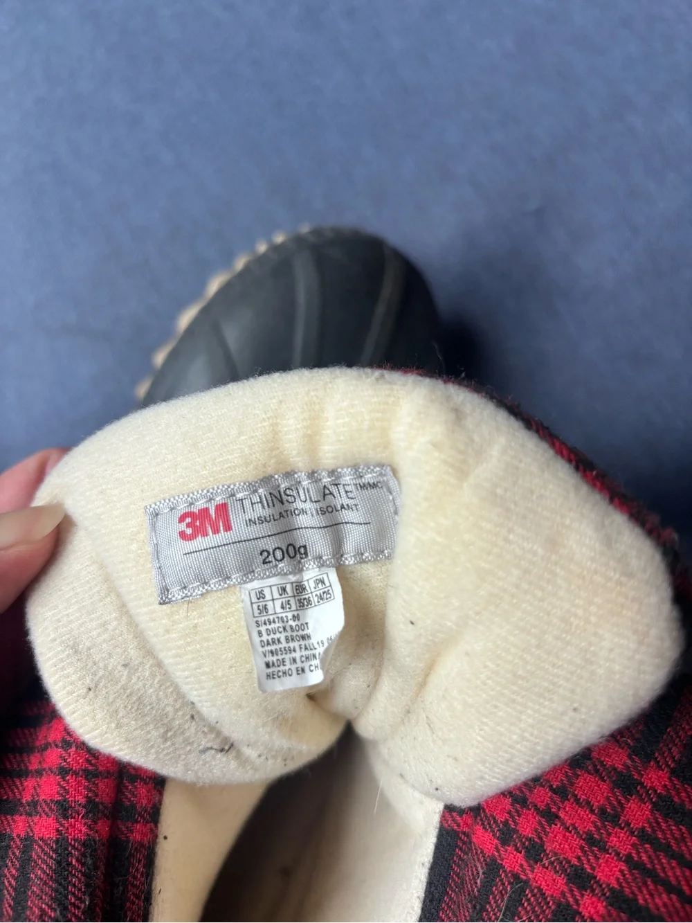 Gap Insulated Plaid-Lined Duck Boots Size 5/6